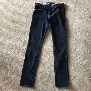 Gap mid-high rise dark blue skinny jeans